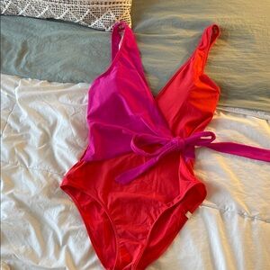 Summersalt Red and Pink One Piece Swimsuit NWOT